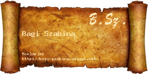 Bagi Szabina névjegykártya